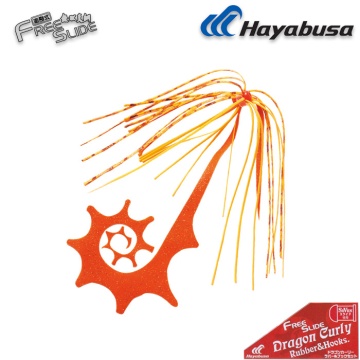 Hayabusa Free Slide DRAGON Curly Rubber &amp; Hooks SE137