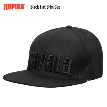 Rapala Black Flat Brim Cap