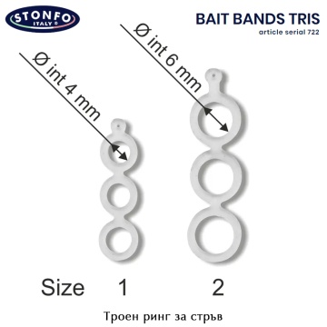 Stonfo Bait Bands Tris | Triple Hook Baiting