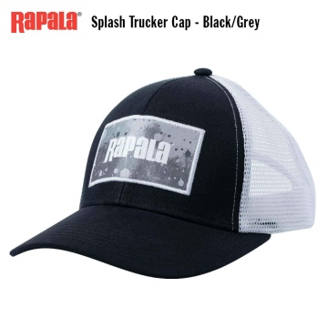 Бейсболка Rapala Splash Trucker | черный серый | Кепка
