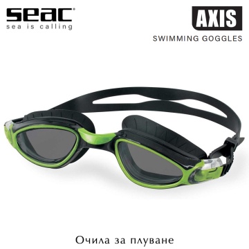 Seac Axis | Swimming Goggles (black &amp; green lime)