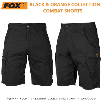 Fox Collection Black &amp; Orange Combat Shorts