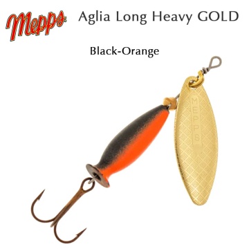 Mepps Aglia Long Heavy | GOLD Black-Orange