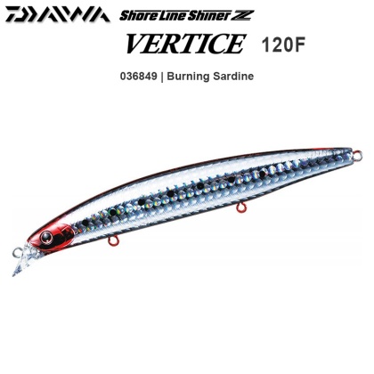 Daiwa Shoreline Shiner Z Vertice 120F | 036849 | Burning Sardine