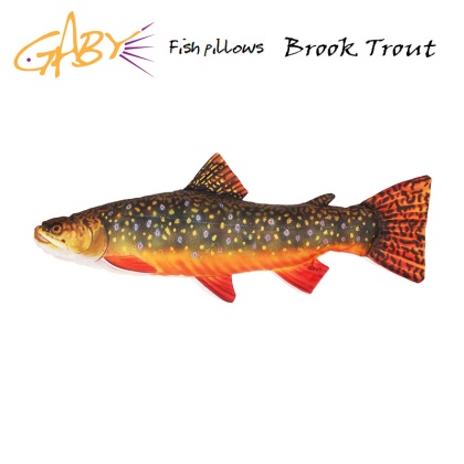 Gaby Fish Подушка BROOK TROUT | Подушка-рыба | СЕРЫЙ