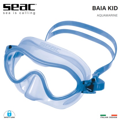 Seac Sub Baia Kid | Aquamarine Snorkeling Mask for Children