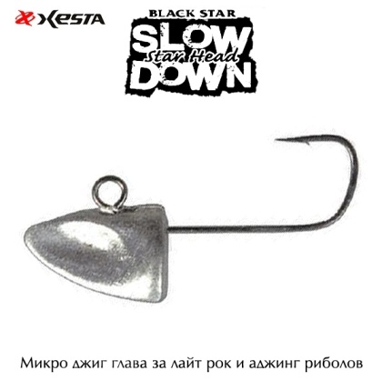 Xesta Black Star Head Slow Down | Light Game Jig Heads