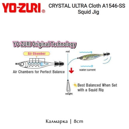 Yo-Zuri CRYSTAL ULTRA Cloth A1546-SS | Squid Jig