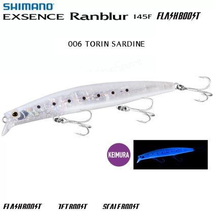 Shimano Exsence Ranblur 145F Flash Boost | 006 TORIN SARDINE
