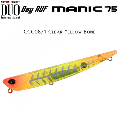 DUO Bay Ruf Manic 75 | CCC0871 Clear Yellow Bone