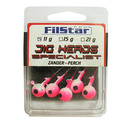 Quality unpainted jig heads with hooks SENSEI.  Available in pack of 5 pcs.