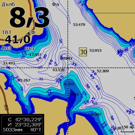 Navigation map of Bulgaria for Lowrance chartplotters