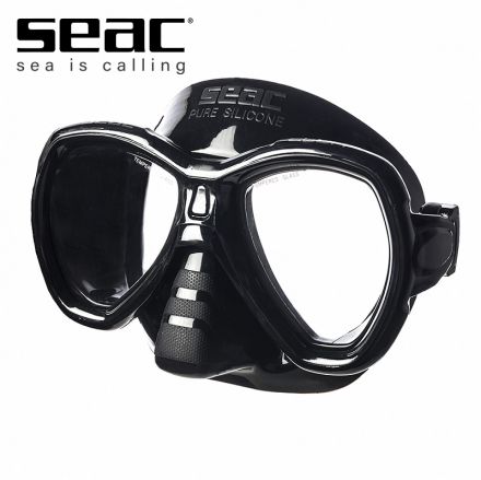 Силиконовая маска Seac Elba Black (черный каркас)