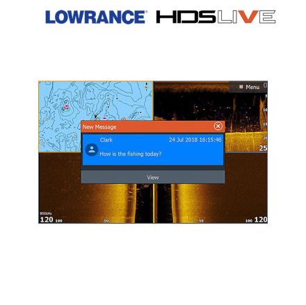 Lowrance HDS LIVE известия от смартфон