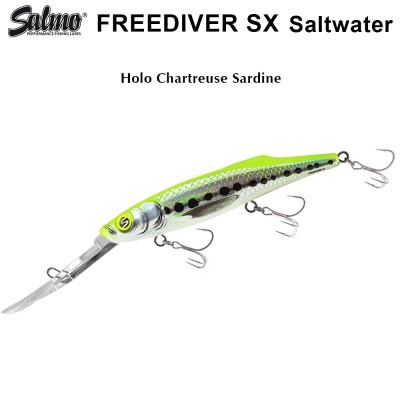 Salmo Freediver SX 12 | HCSА | Holographic Chartreuse Sardine