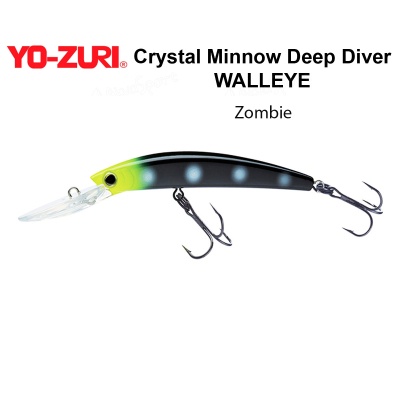 Воблер Yo Zuri Crystal Minnow Deep Diver WALLEYE 90F R1205