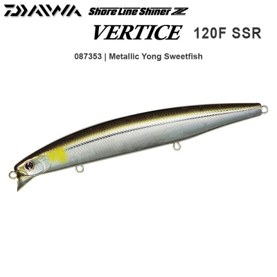 Daiwa Shoreline Shiner Z Vertice 120F-SSR | 087353 | Metallic Yong Sweetfish