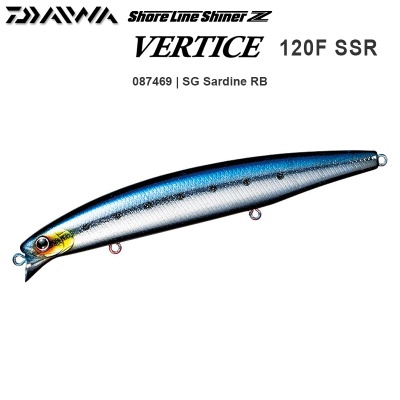 Daiwa Shoreline Shiner Z Vertice 120F-SSR | 087469 | SG Sardine RB