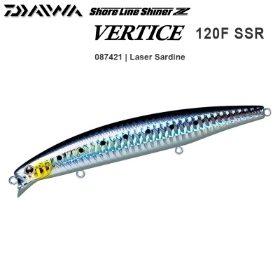 Daiwa Shoreline Shiner Z Vertice 120F-SSR | 087421 | Laser Sardine