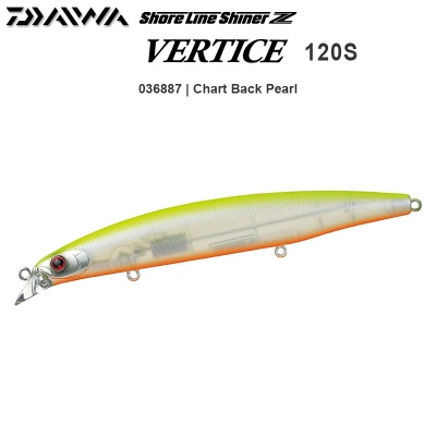 Daiwa Shoreline Shiner Z Vertice 120S | 036887 | Chart Back Pearl