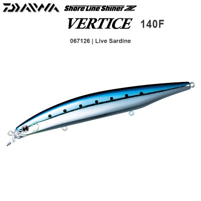 Daiwa Shoreline Shiner Z Vertice 140F | 067126 | Live Sardine