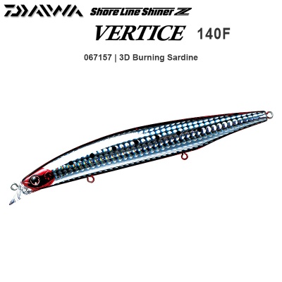 Daiwa Shoreline Shiner Z Vertice 140F | 067157 | 3D Burning Sardine