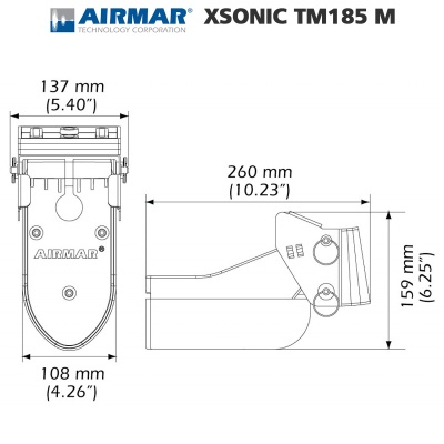 Xsonic Airmar TM185 M sizes