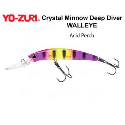 Yo Zuri Crystal Minnow Deep Diver WALLEYE 110F R1206-APC