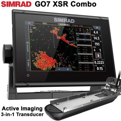 Simrad GO7 XSR + Active Imaging 3-in-1 Transducer