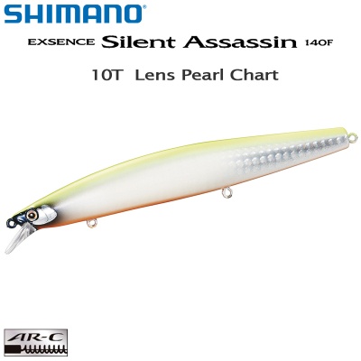 Shimano Exsence Silent Assassin 140F 10T Lens Pearl Chart