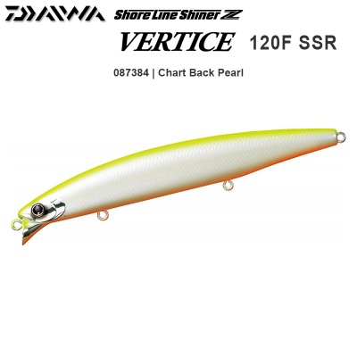 Daiwa Shoreline Shiner Z Vertice 120F-SSR | 087384 | Chart Back Pearl