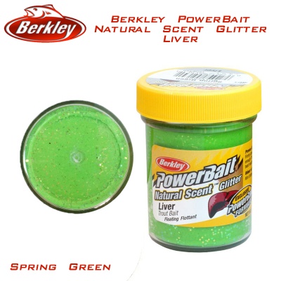 Berkley PowerBait Natural Scent Glitter Liver | Паштет из форели
