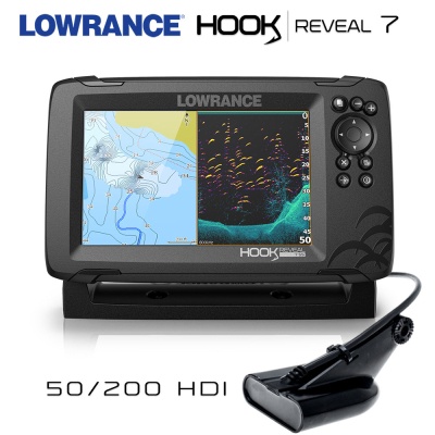 Крюк Lowrance REVEAL 7 | Зонд 50/200 HDI