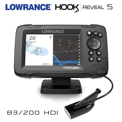 Lowrance Hook REVEAL 5 | 83/200 HDI | Genesis Live + FishReveal