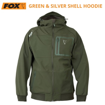 Софтшел яке Fox Collection Green & Silver Shell Hoodie