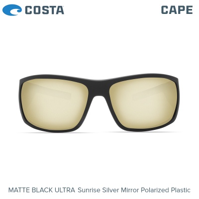 Мыс Коста | матовый черный ультра | Восход Серебряное Зеркало 580P | Очки
