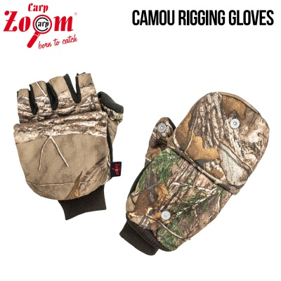 Carp Zoom Camou Rigging Gloves CZ3009