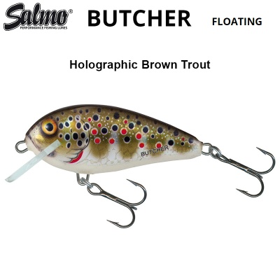 Salmo Butcher F | HBT 	Holographic Brown Trout | Плуващ воблер