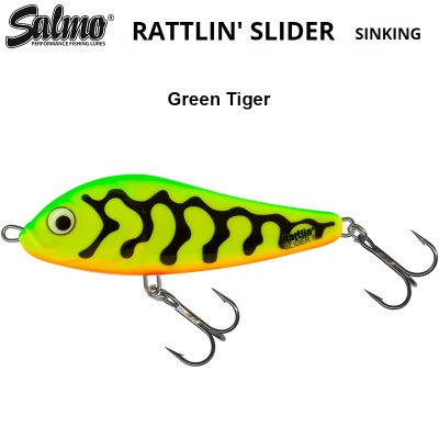 Воблер Salmo Rattlin Slider 8S | GRT Green Tiger