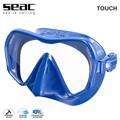 Синя силиконова маска без рамка Seac Touch