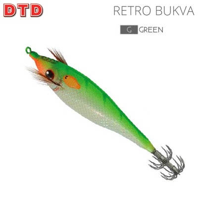 DTD Retro Bukva Squid Jig | Green
