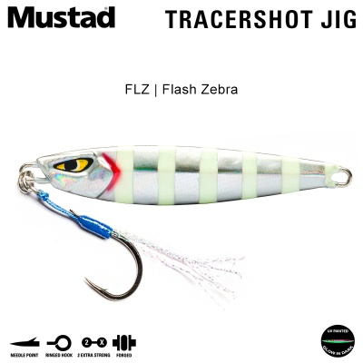 Mustad Tracershot Jig | FLZ Flash Zebra