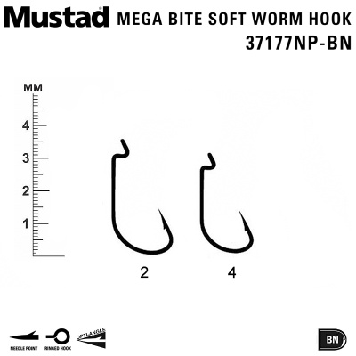 Mustad 37177NP-BN | Size Chart