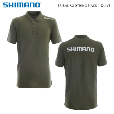 Shimano Tribal Clothing Pack Olive | SHPACKOL01 | Polo Shirt
