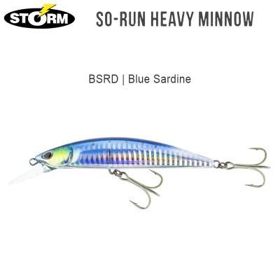 Storm So-Run Heavy Minnow 11cm | BSRD Blue Sardine