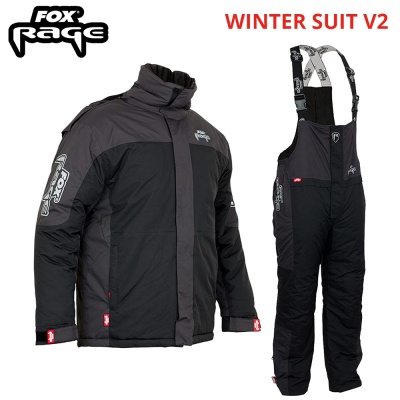 Fox Rage Winter Suit V2 | Комплект гащеризон и яке за зимен риболов | Таблица с размериSalopettes and Jacket for winter fishing