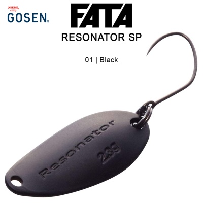 Trout Fishing Spoon Gosen FATA Resonator SP | 01 Black