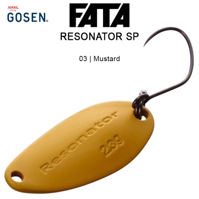 Trout Fishing Spoon Gosen FATA Resonator SP | 03 Mustard