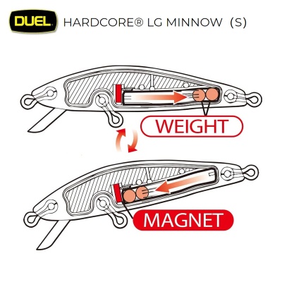 Duel Hardcore LG Minnow 50S F1199 | Magnetic Weight Transfer System