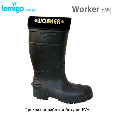 Lemigo Worker 899 Black | EVA Safety boots with lining